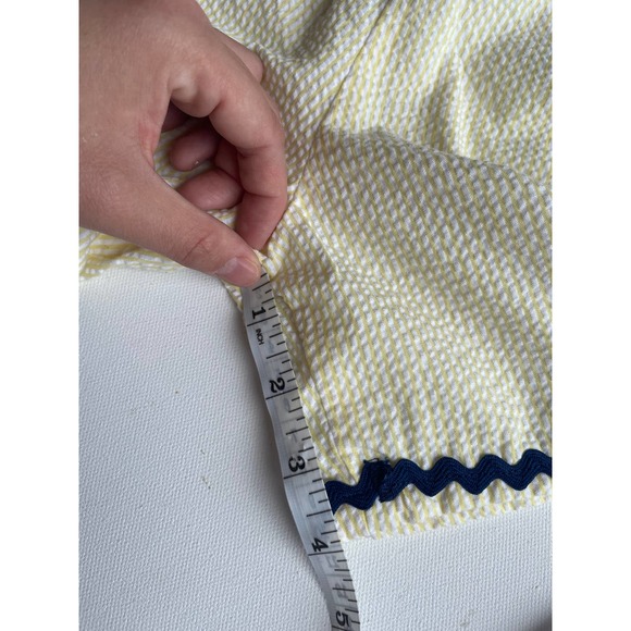 Kids Handmade Yellow Striped and Navy Blue Shorts - photos for sizing - Picture 8 of 9